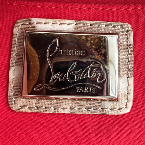 Louboutin Loubiposh Spiked Glitter Clutch Crossbody - Picture 9 of 14